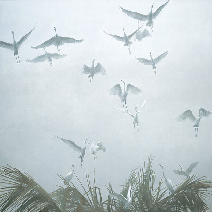 Egrets Of The Sacred Grove